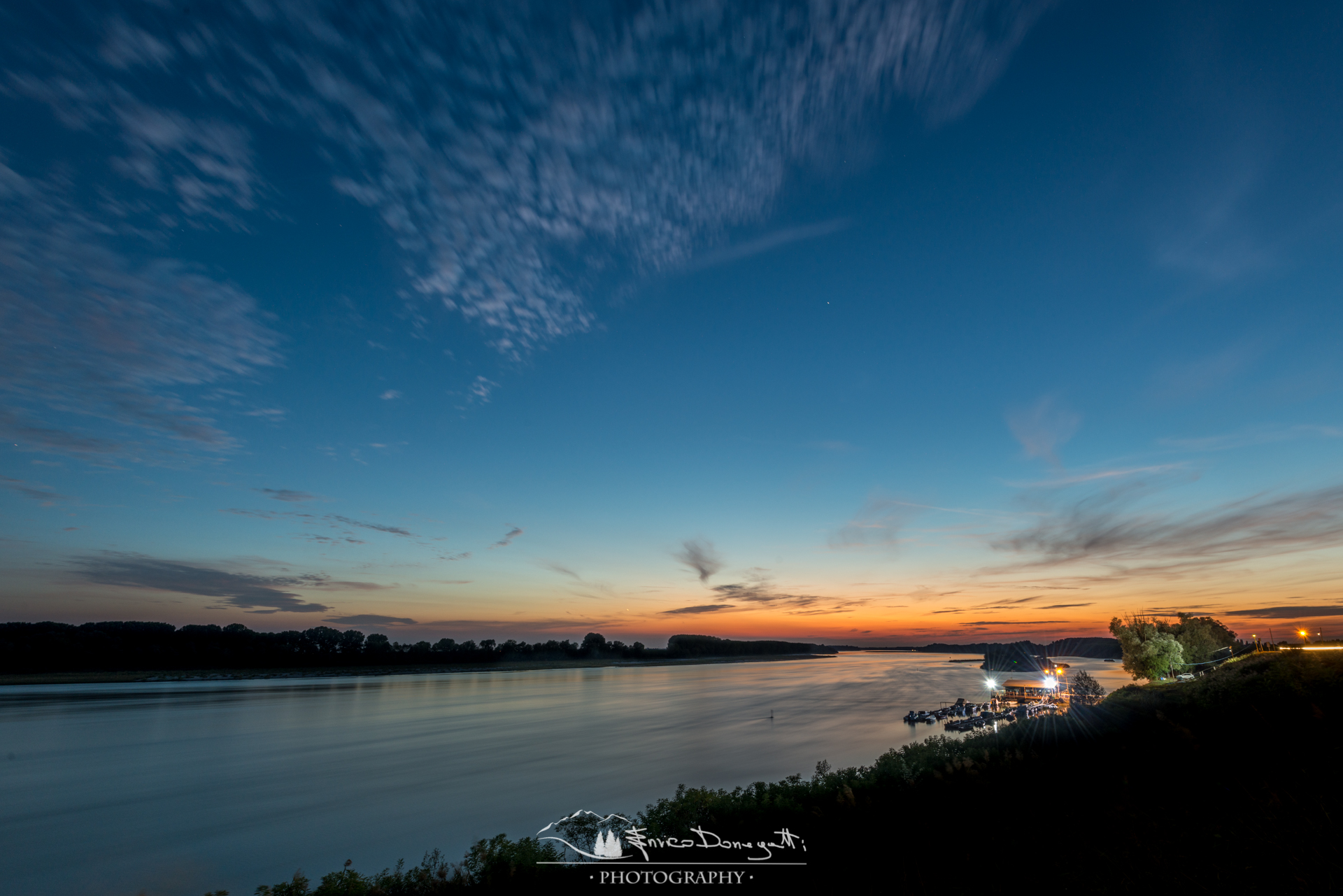 Blue hour on the Po river