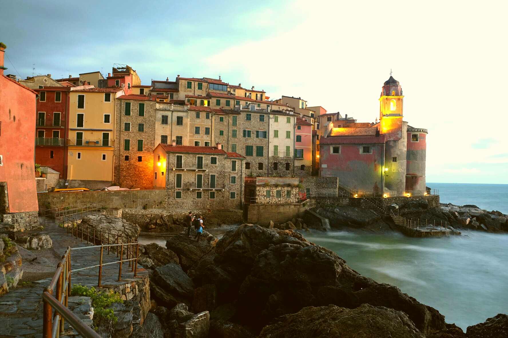 Sunset tellaro .... In the background. magician boy wizard