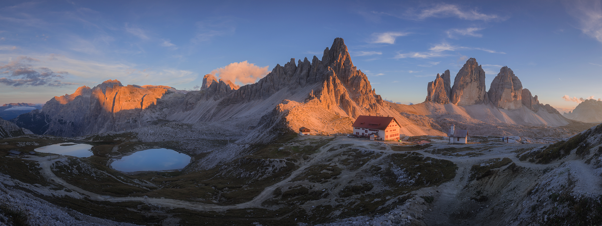 Panoramica Tre Cime dai piedi del Sasso di Sesto - Crop