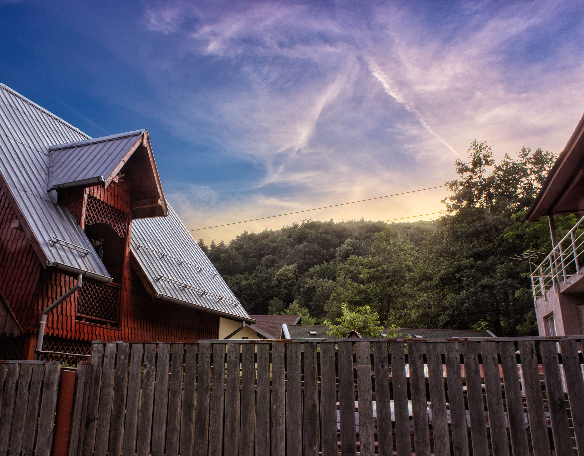 Sunset over the hills