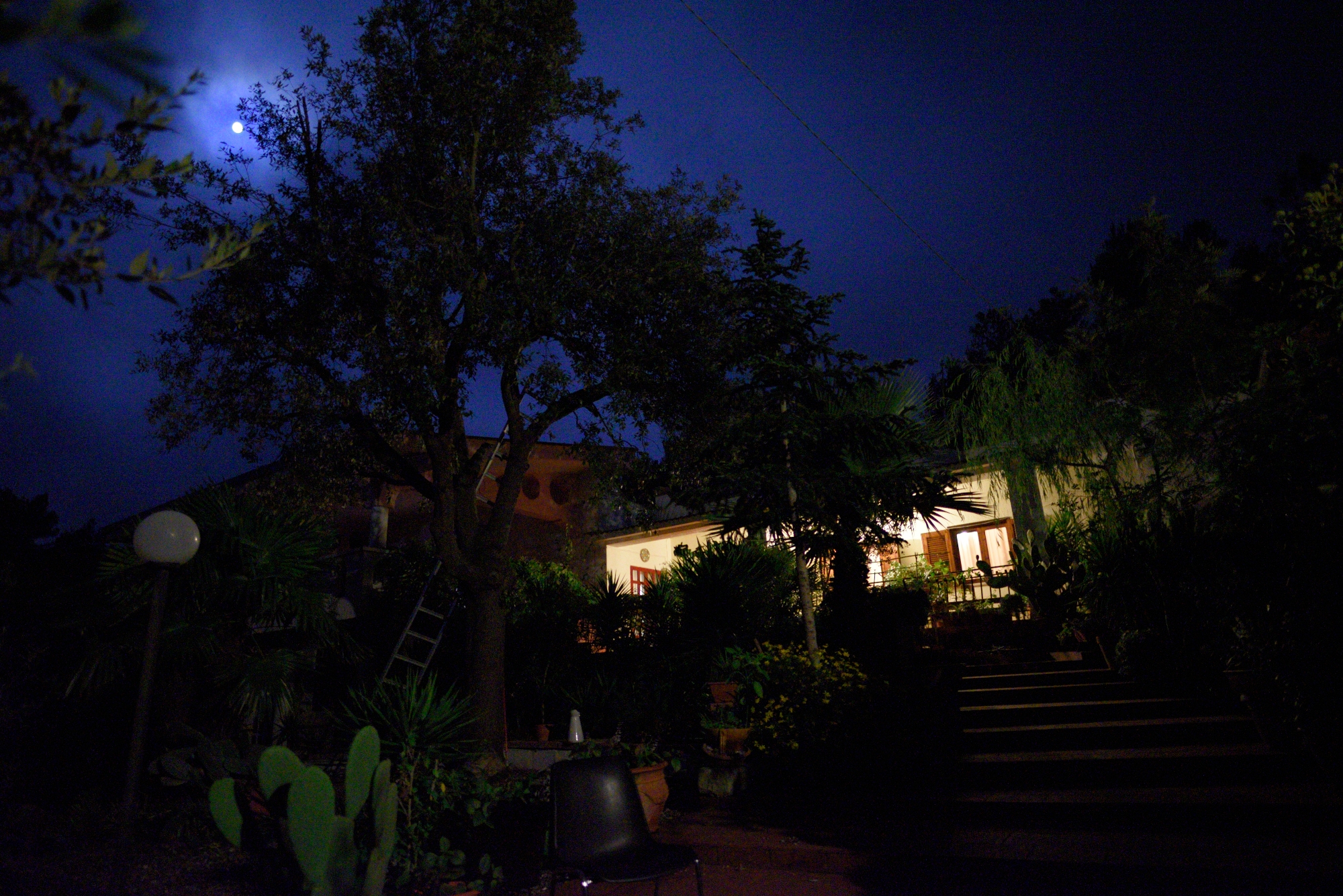 My house at night