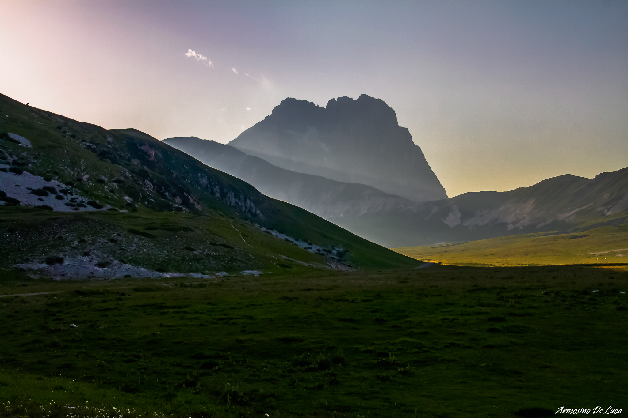 Ultimi raggi di sole su Campo Imperatore.