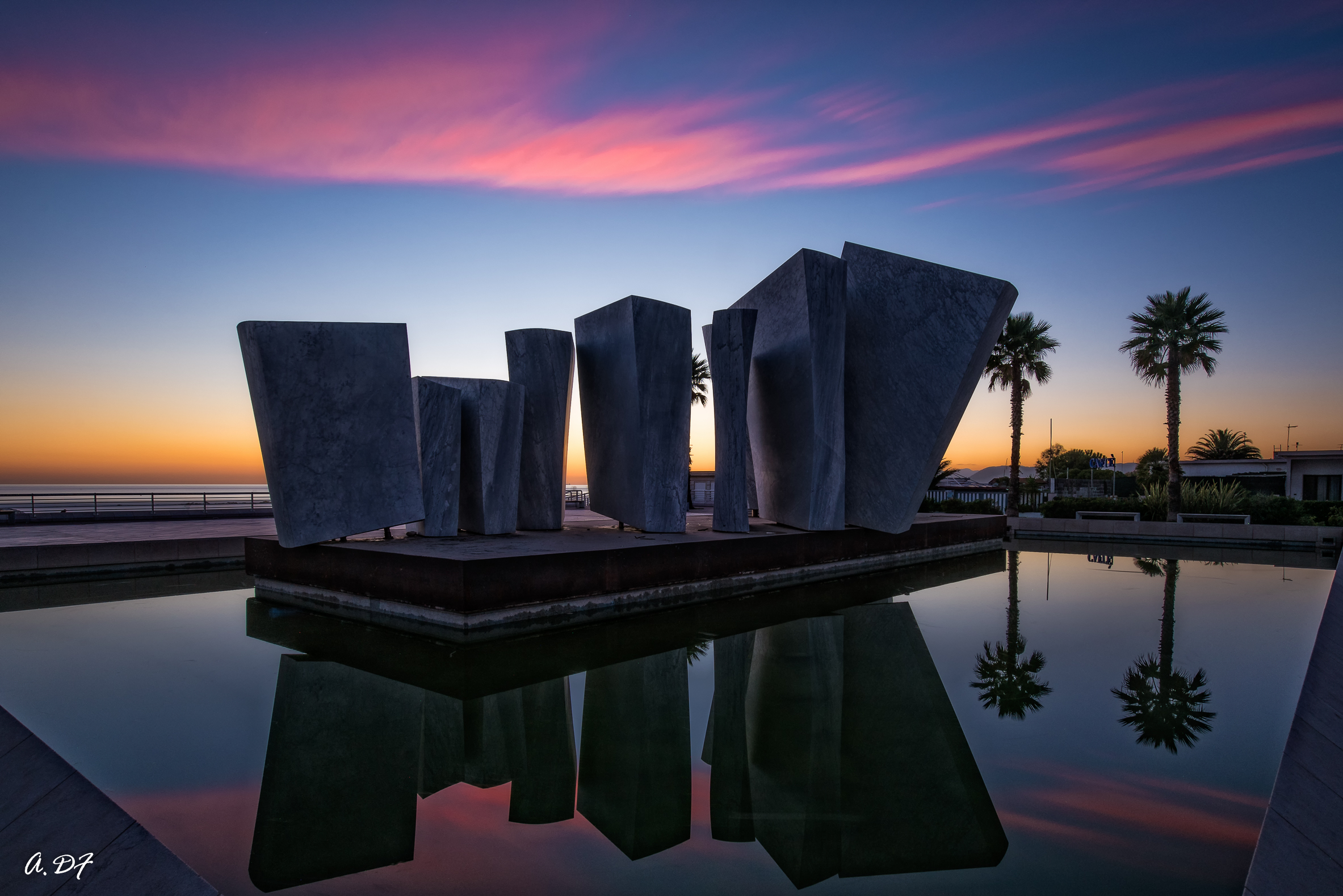 Bad Kissingen sunset in the square