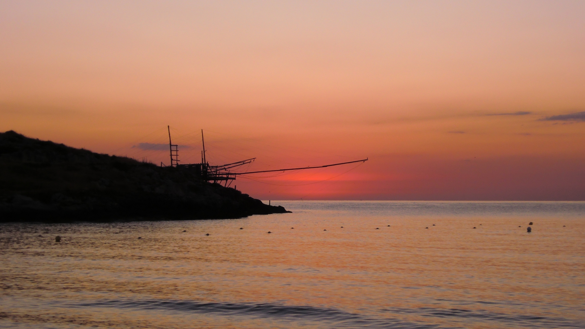 Trabucco at sunset