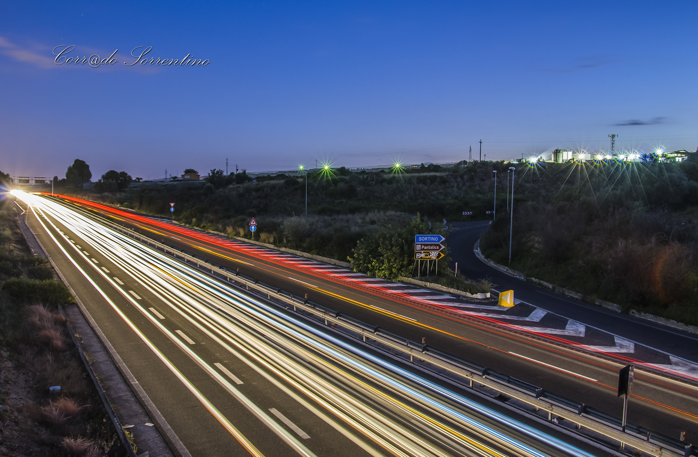 Blue hour on the highway