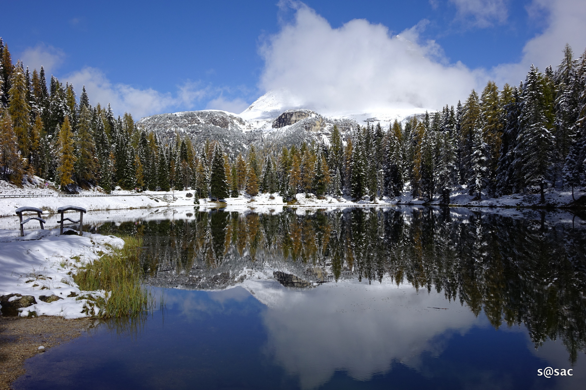 prima neve sulle dolomiti