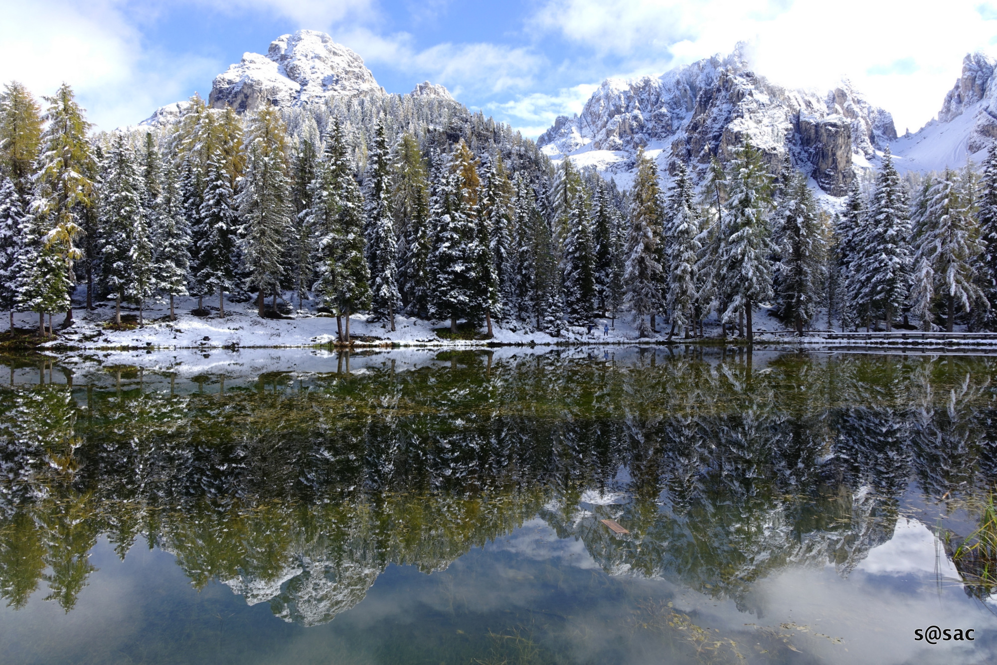 first snow in the Dolomites