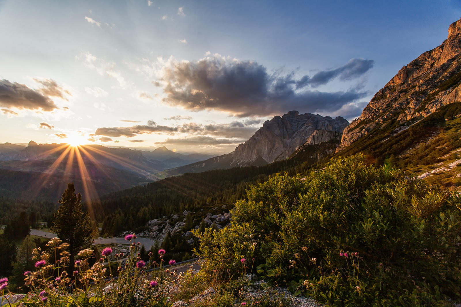 tramonto in Val Badia