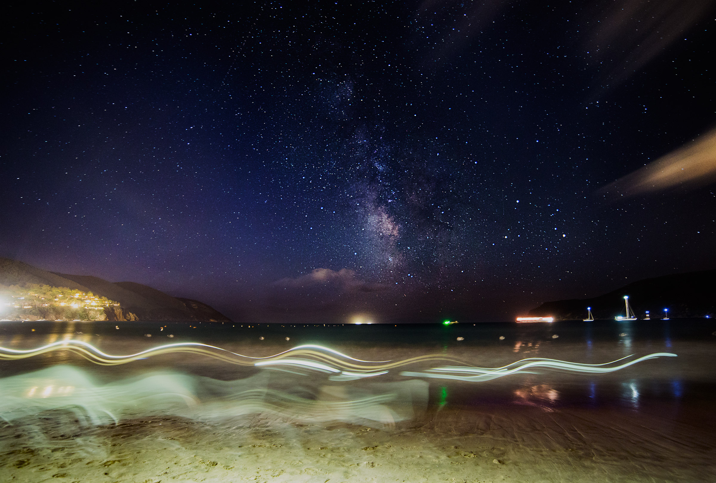 ero in riva al mare ad aspettare i fuochi d'artificio