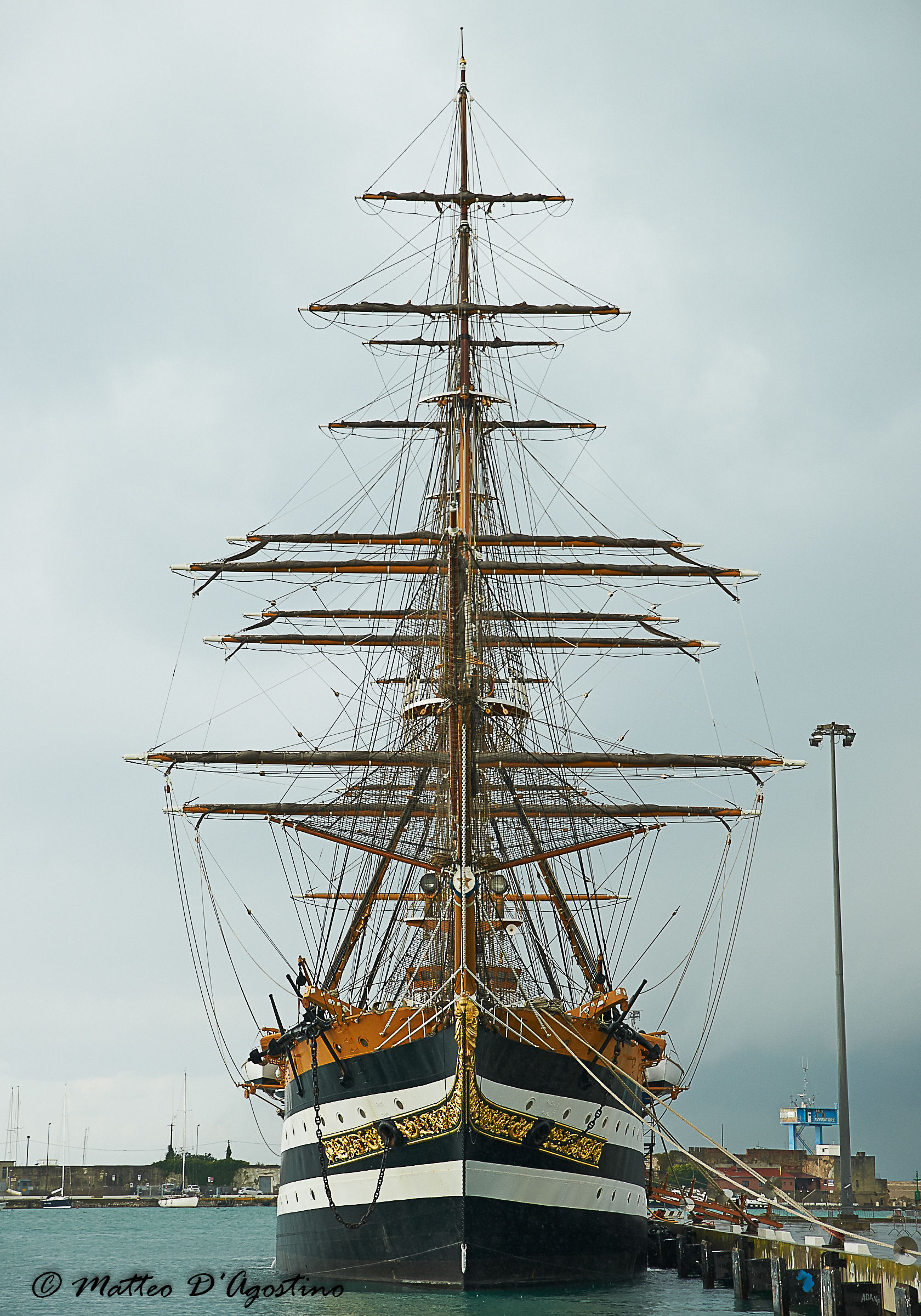 The training ship Amerigo Vespucci ...