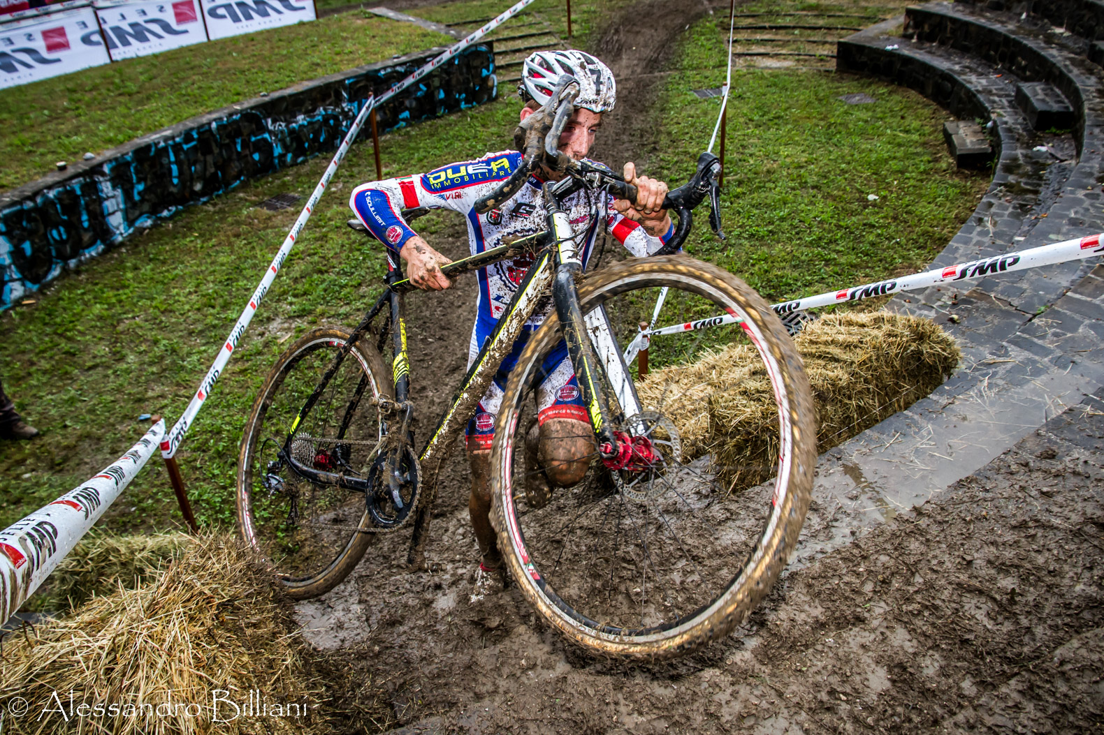 Going up the stairs, in the CX