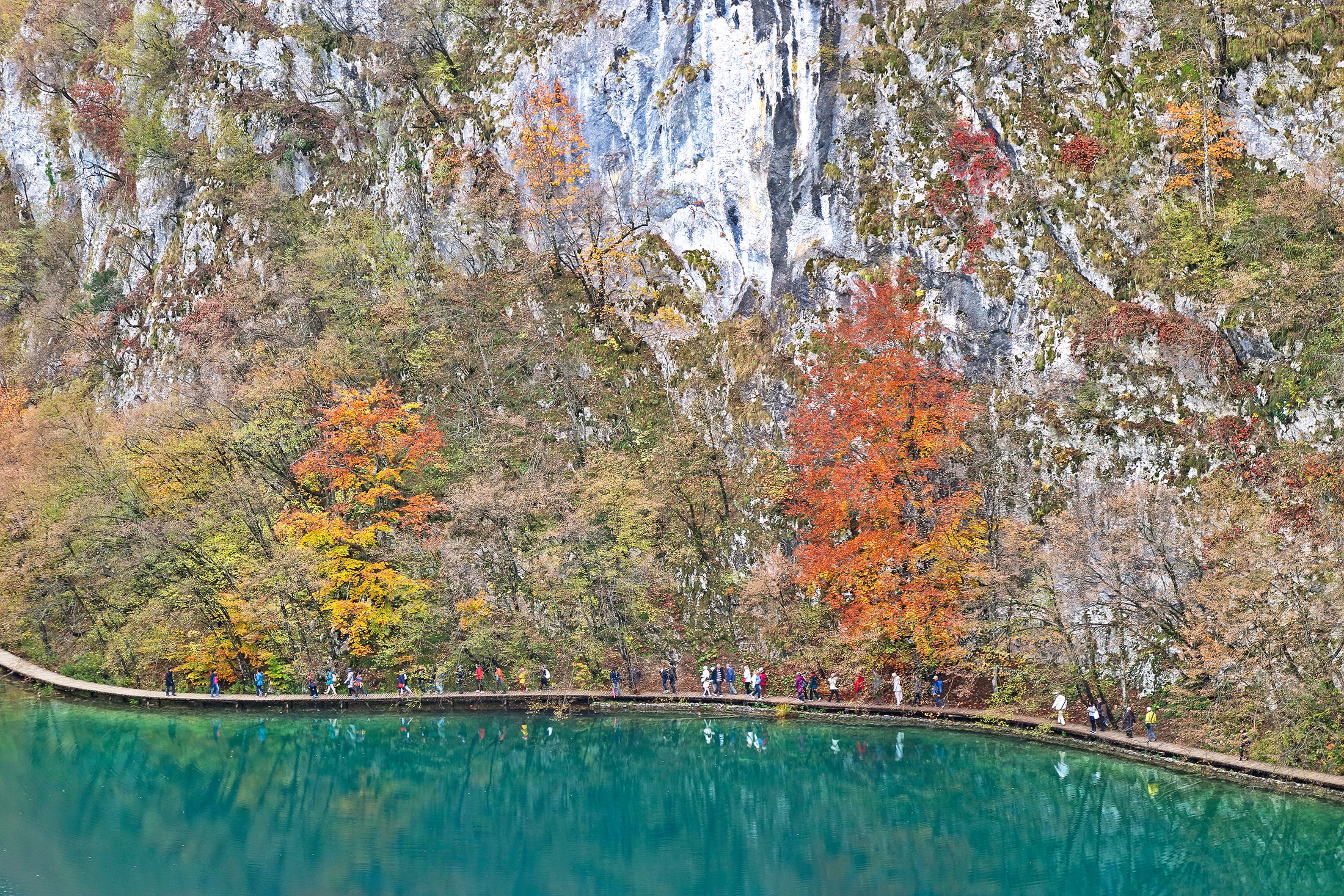beginning of the route to visit the lakes in the park P