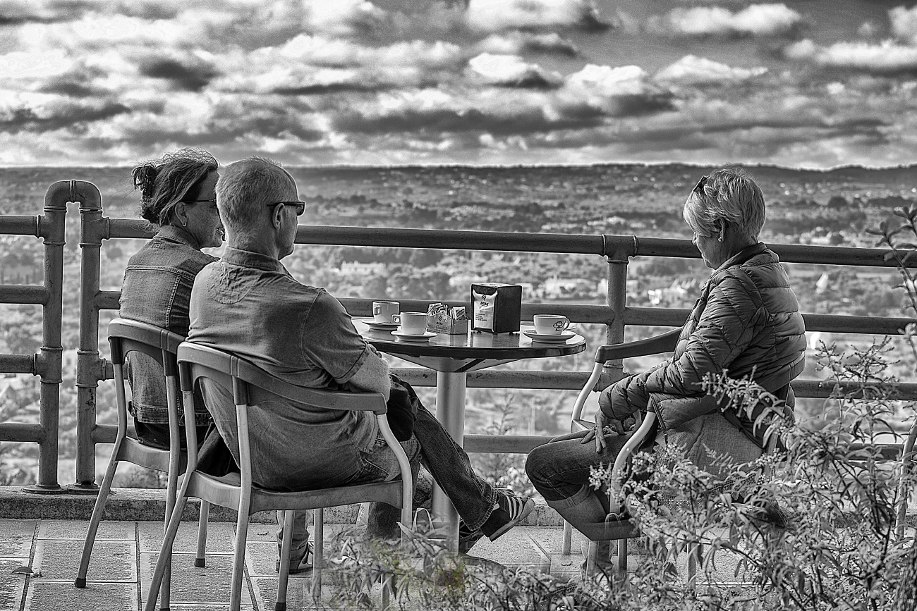 A coffee on the rooftop terrace of Cisternino