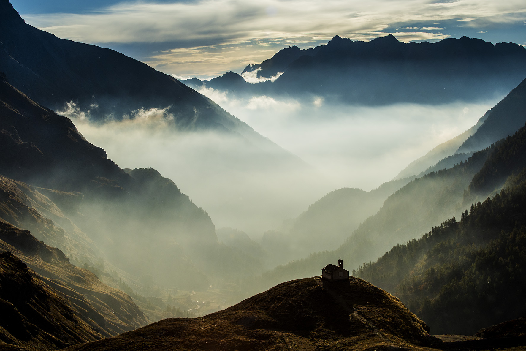 autumn fog on the Orco Valley