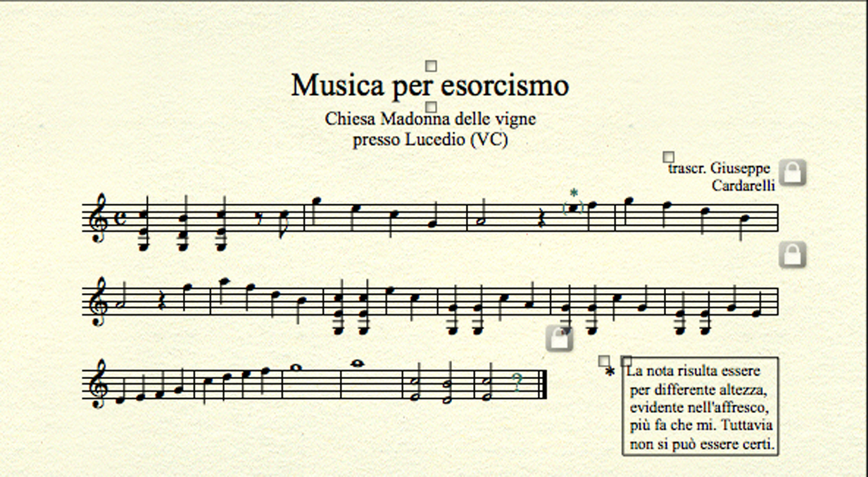 trascrizione affresco esorcismo