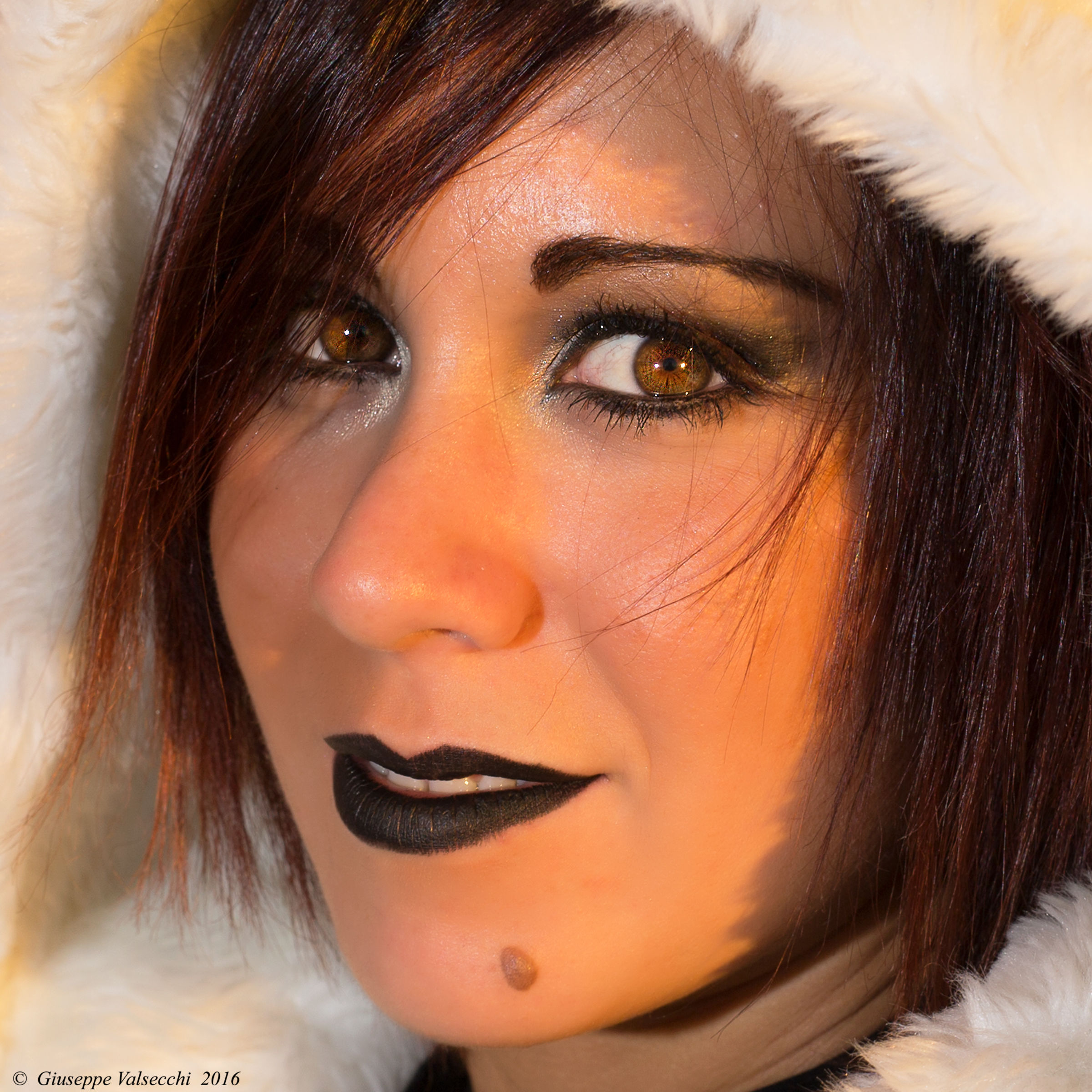 angel in black make up....