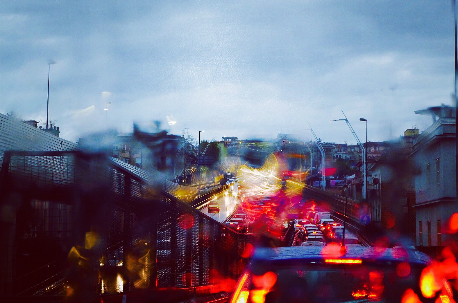 painting by a dirty rainy day