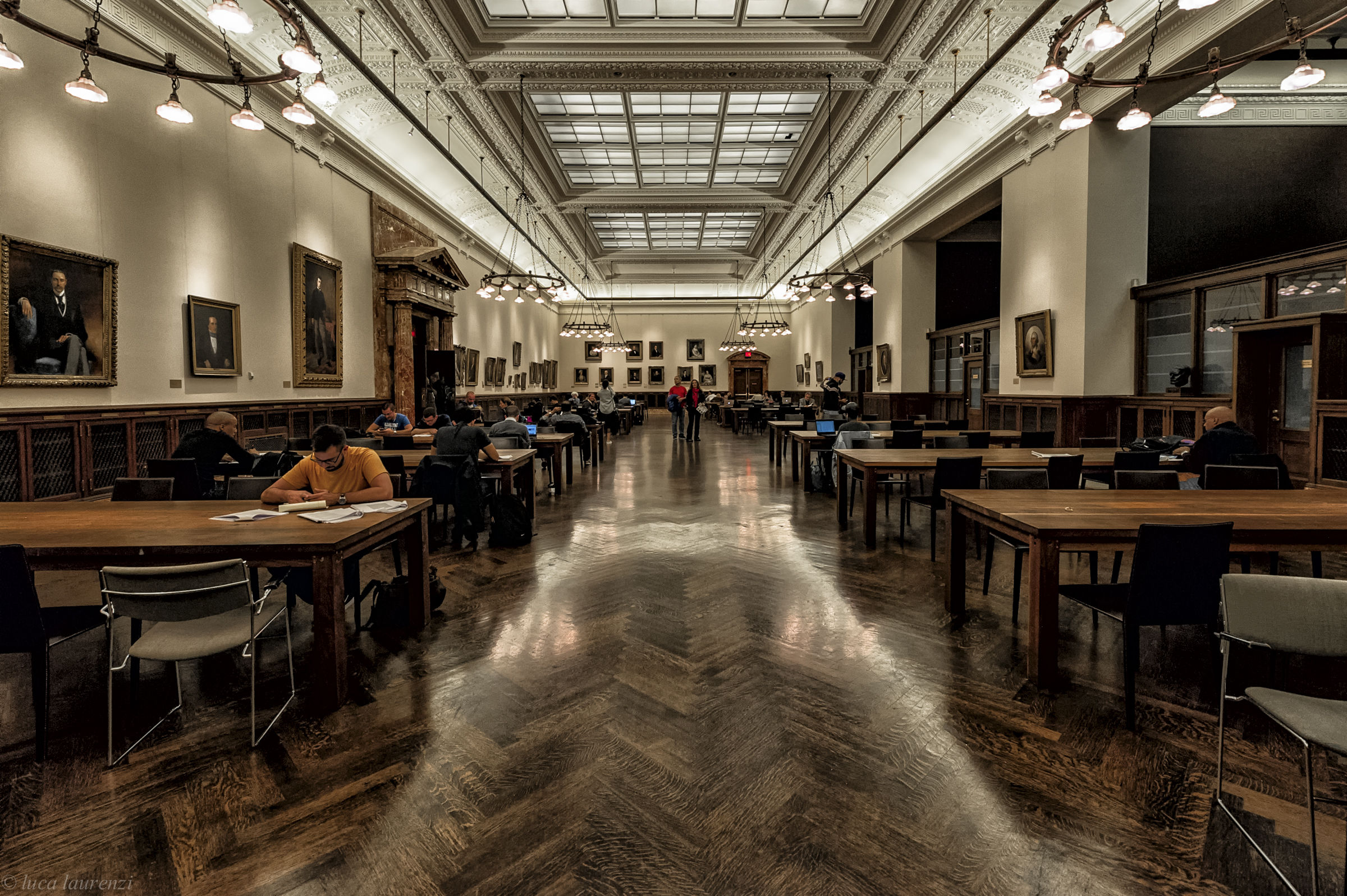 The lounge of the New York Public Library
