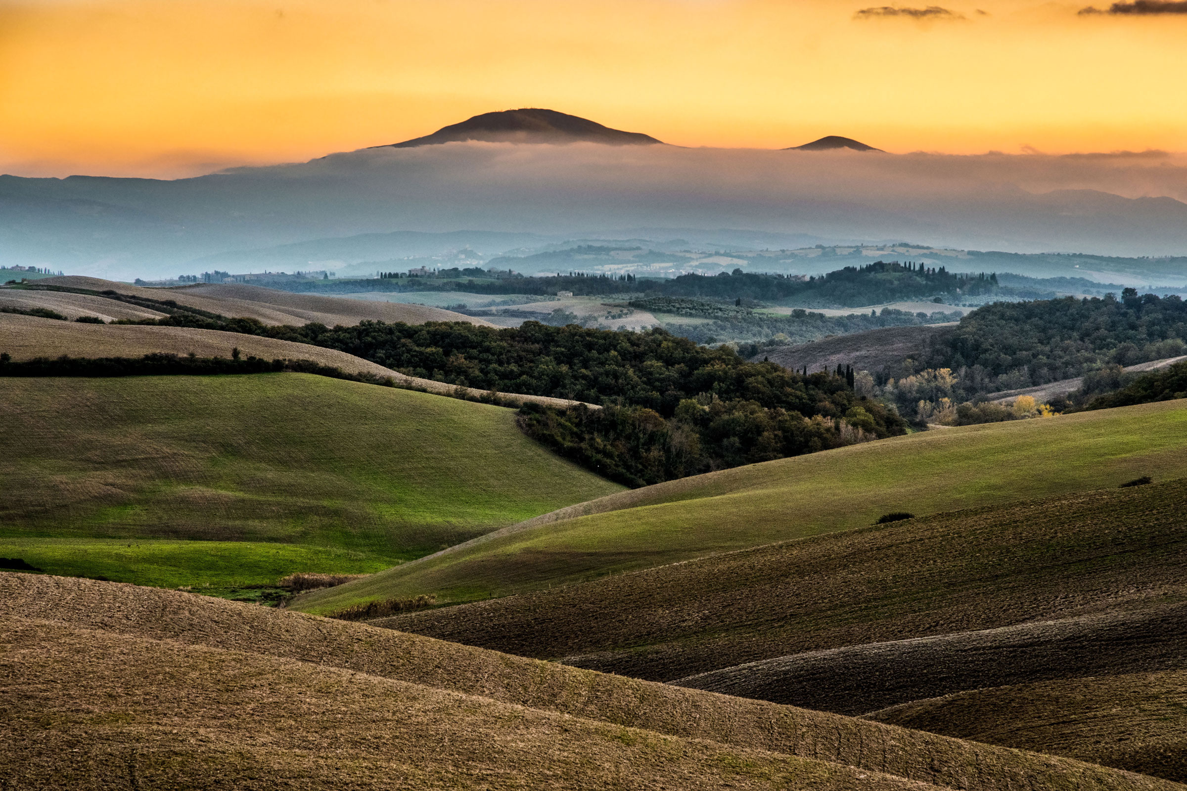 Sunset on Mount Amiata