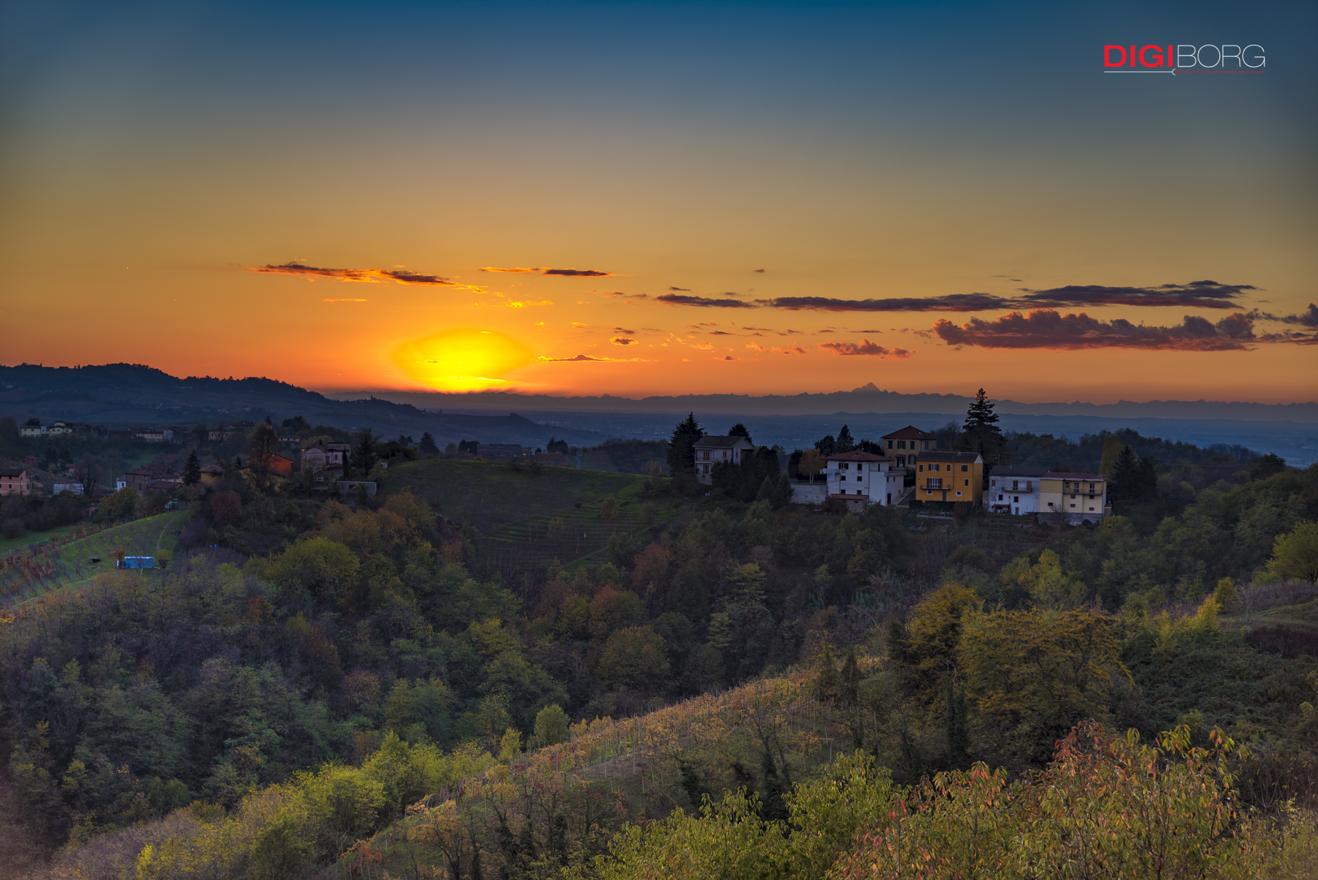Sunset from the telephone tower (Solinga)