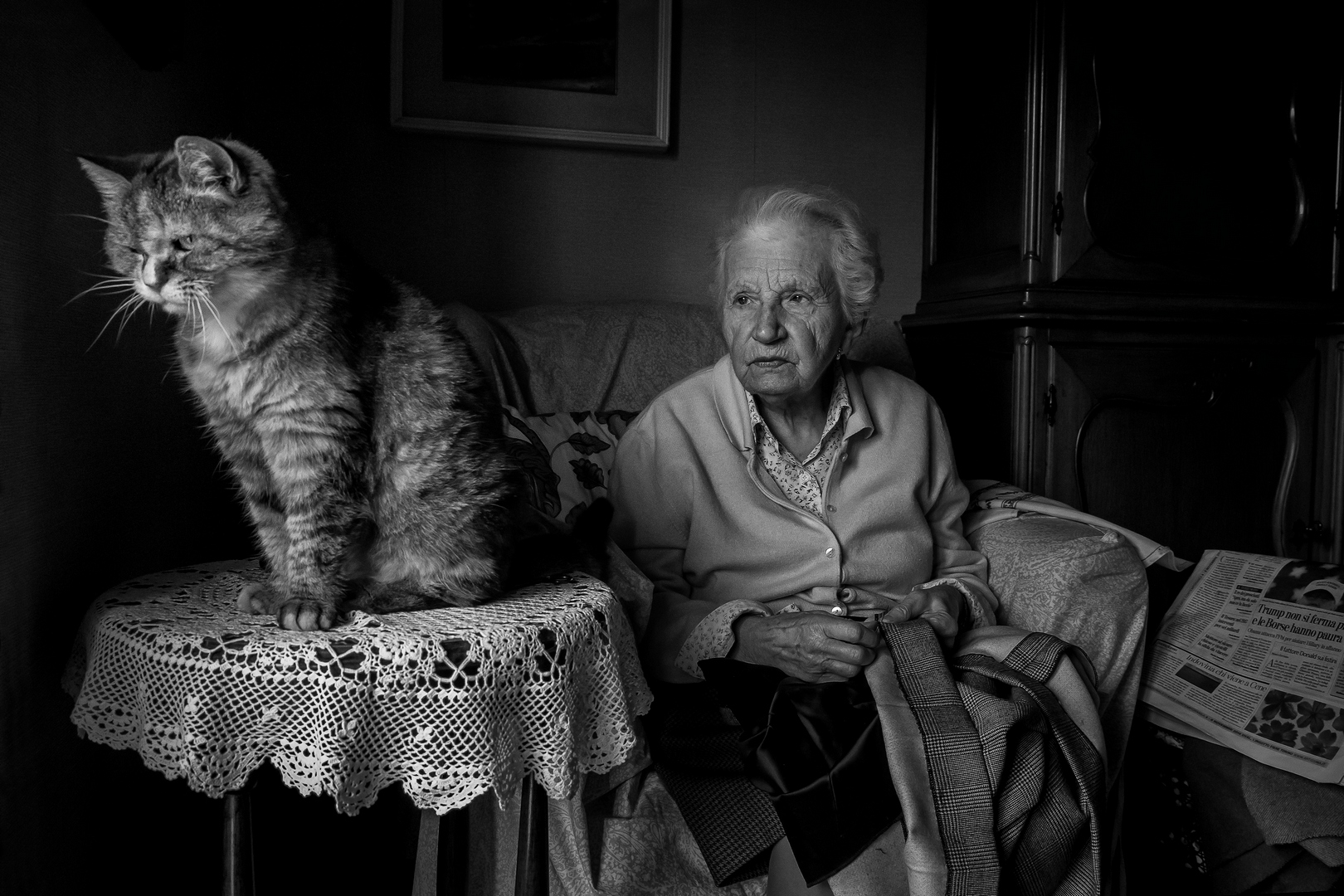 Aunt Isa and the cat