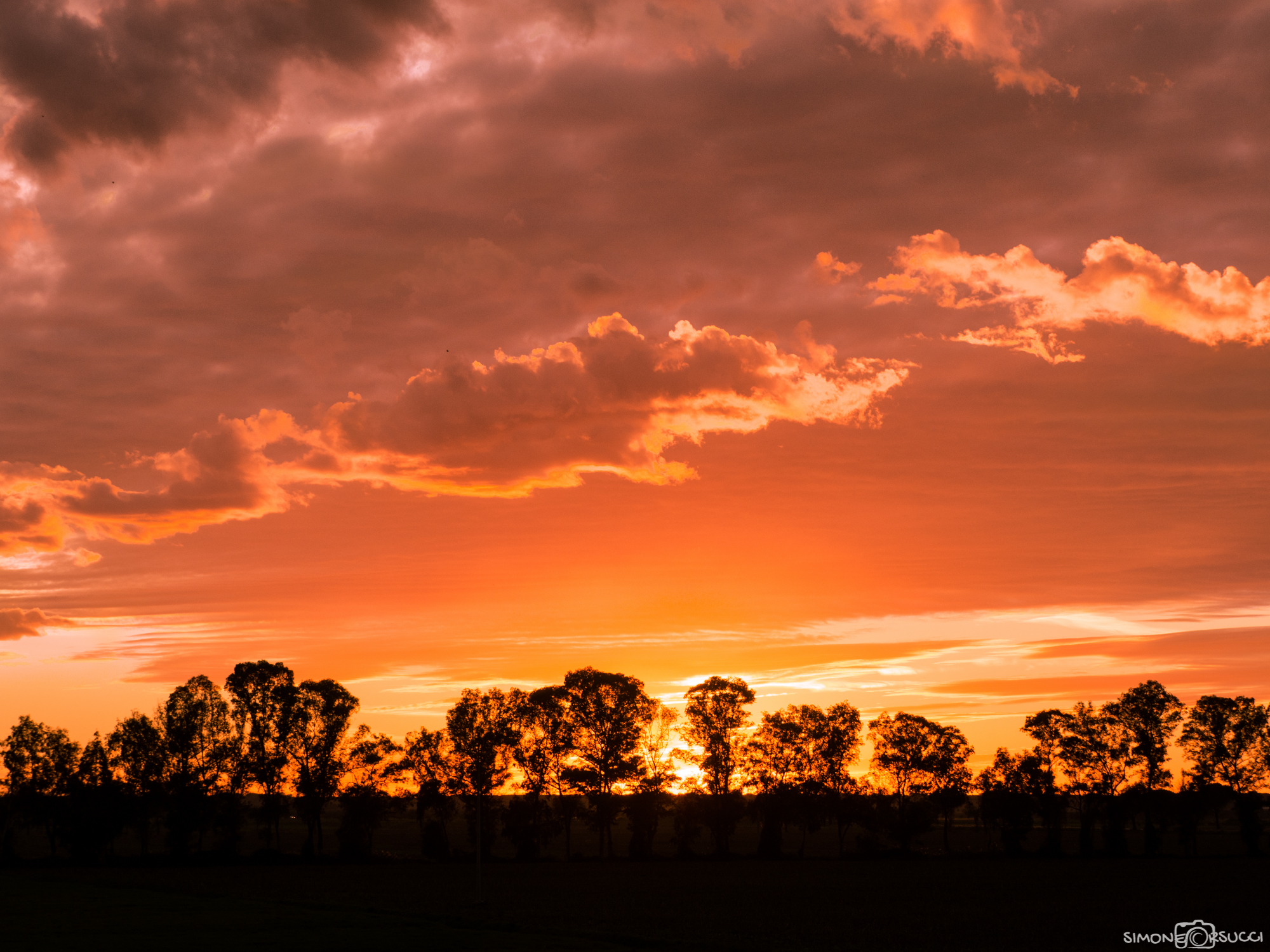 African sunset ... in Tuscany