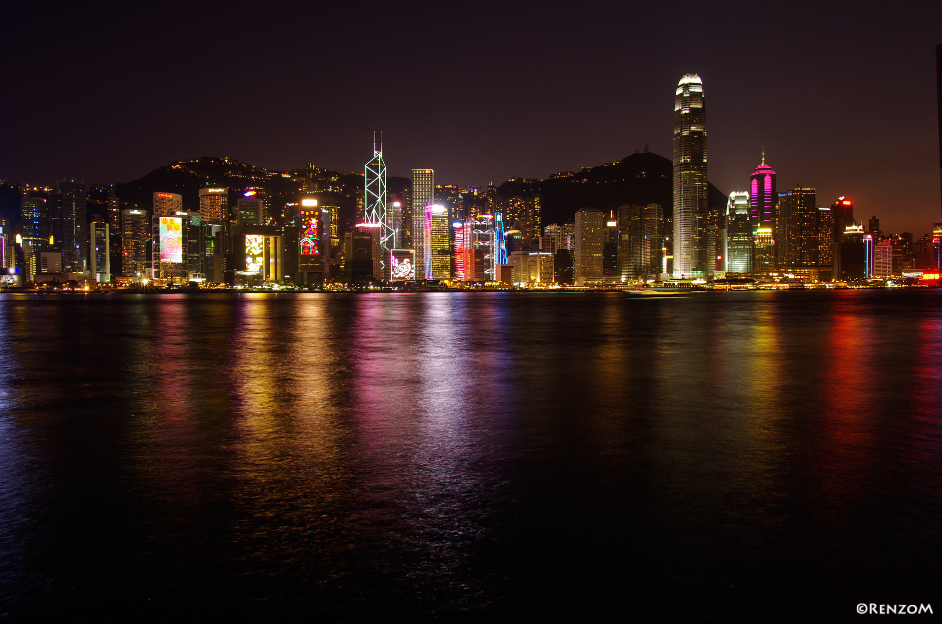 Hong Kong Island view from Avenue of Stars