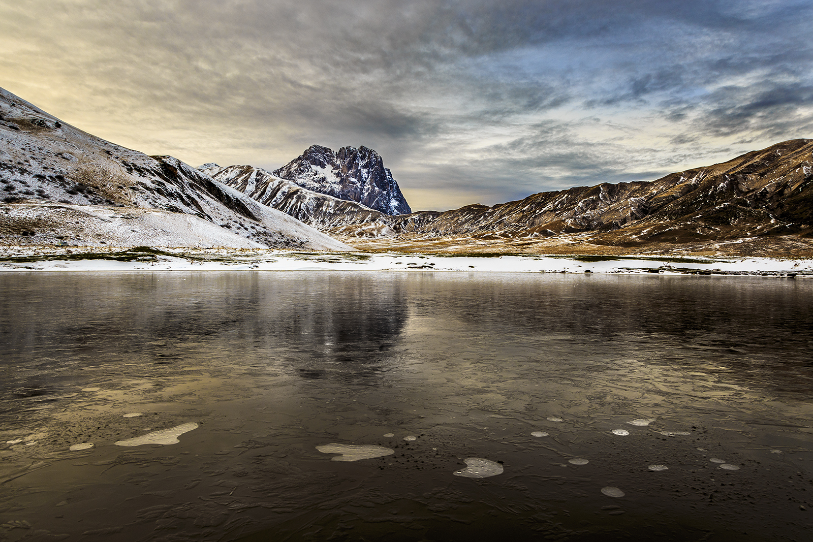 first snow of the Gran Sasso