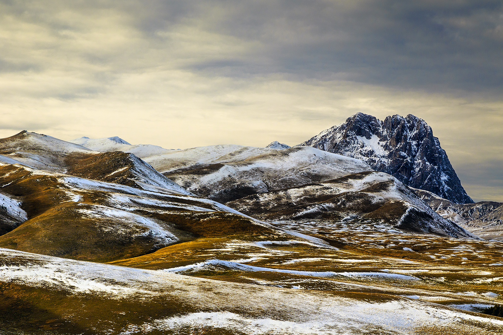 prima nevicata sul Gran Sasso