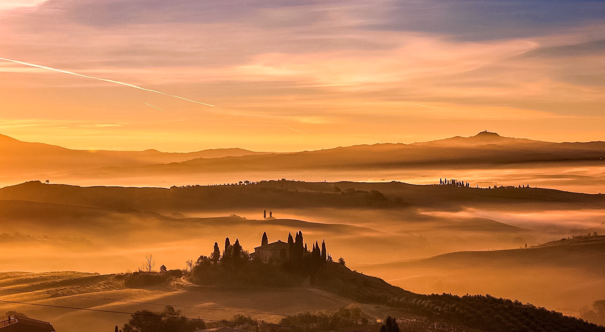 Val d'Orcia all'alba