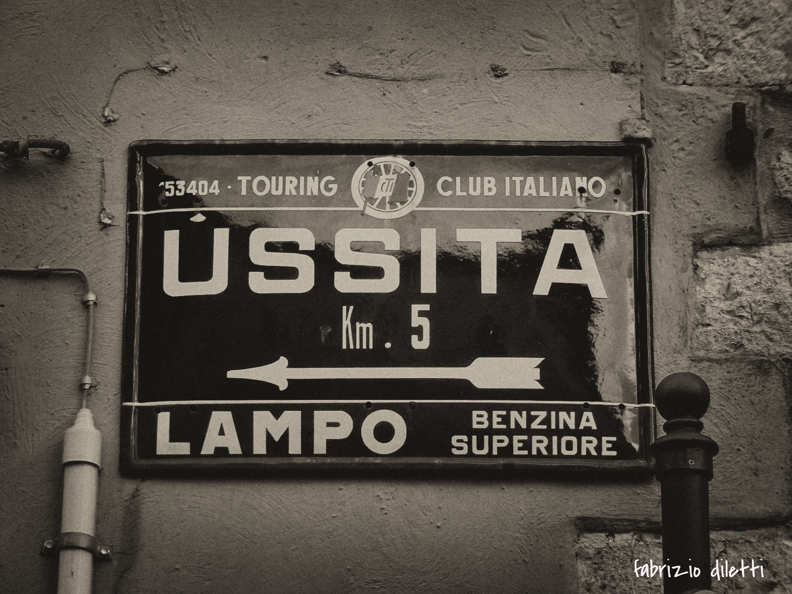 old license plate of the touring Italian club