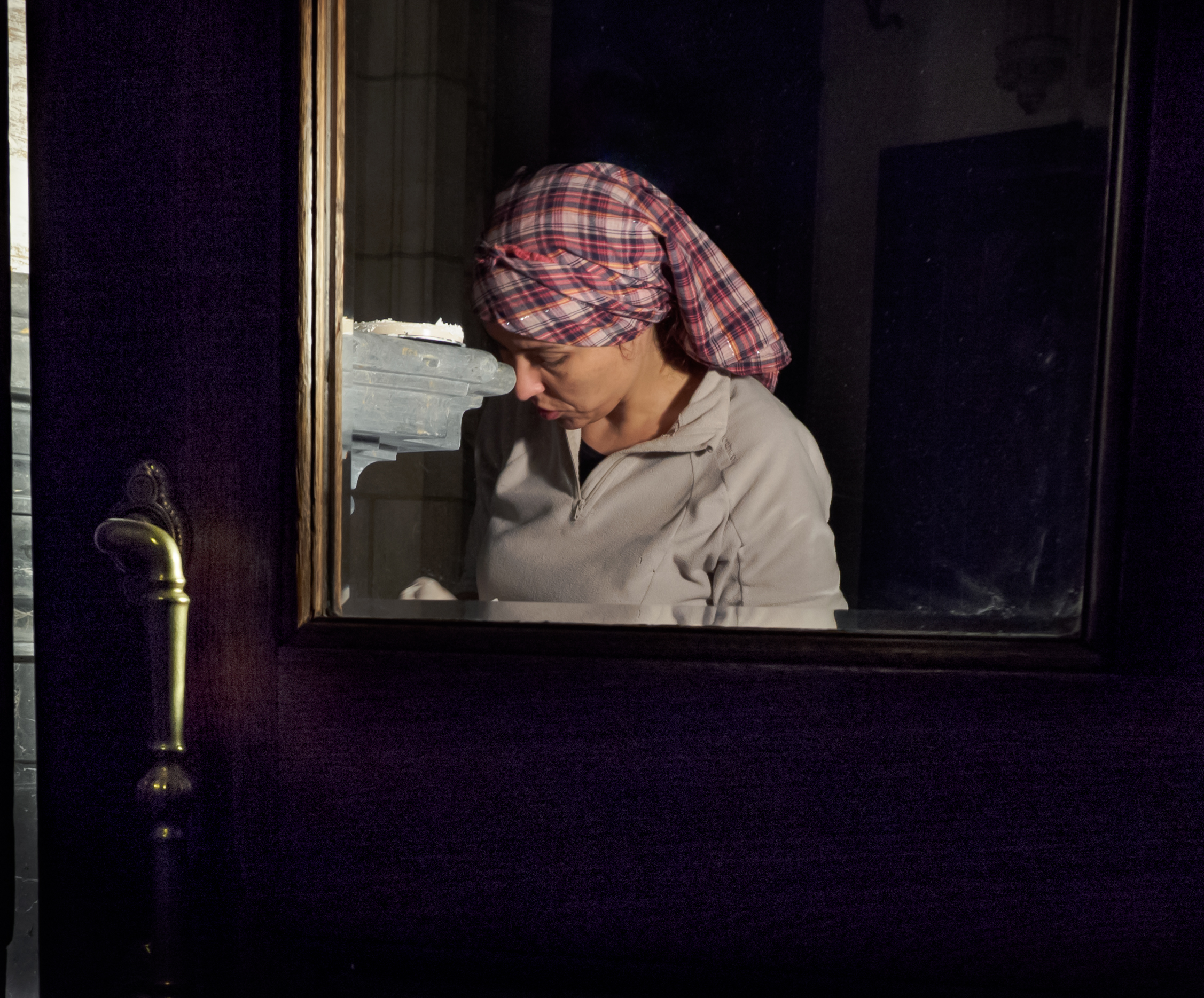 A prayer behind the door