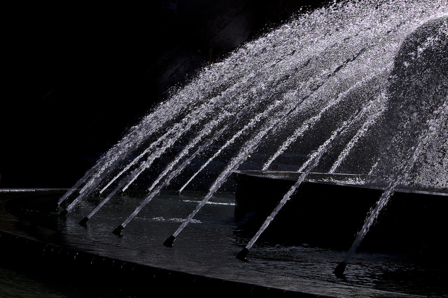 fountain in Piazza De Ferrari Genoa