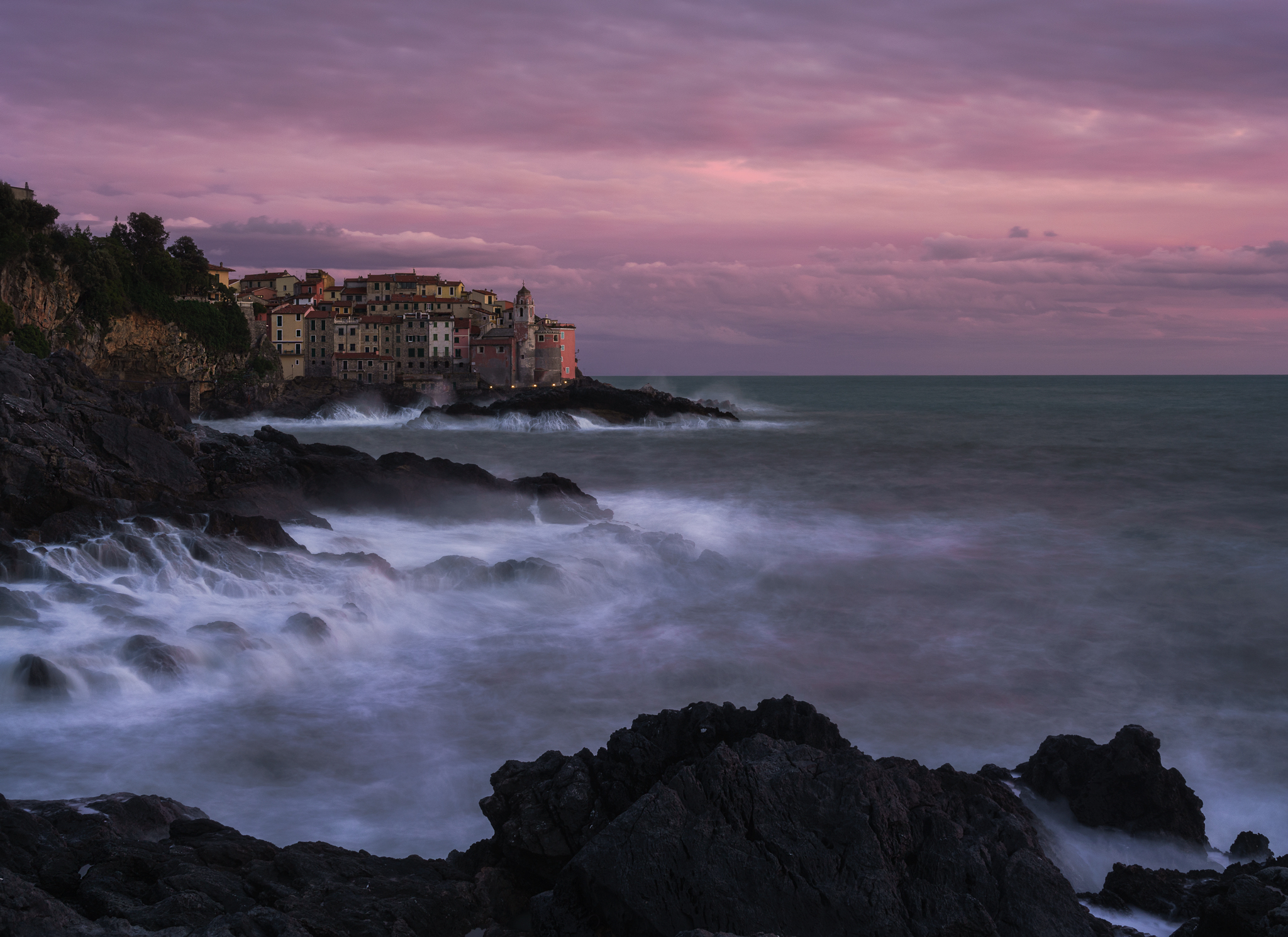 Tellaro by rocks