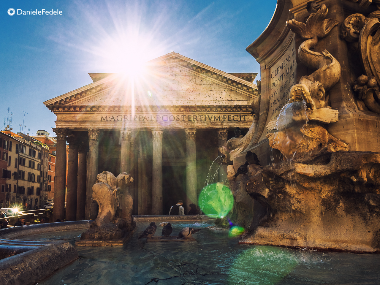 Fontana in Piazza della Rotonda, Pantheon - Roma