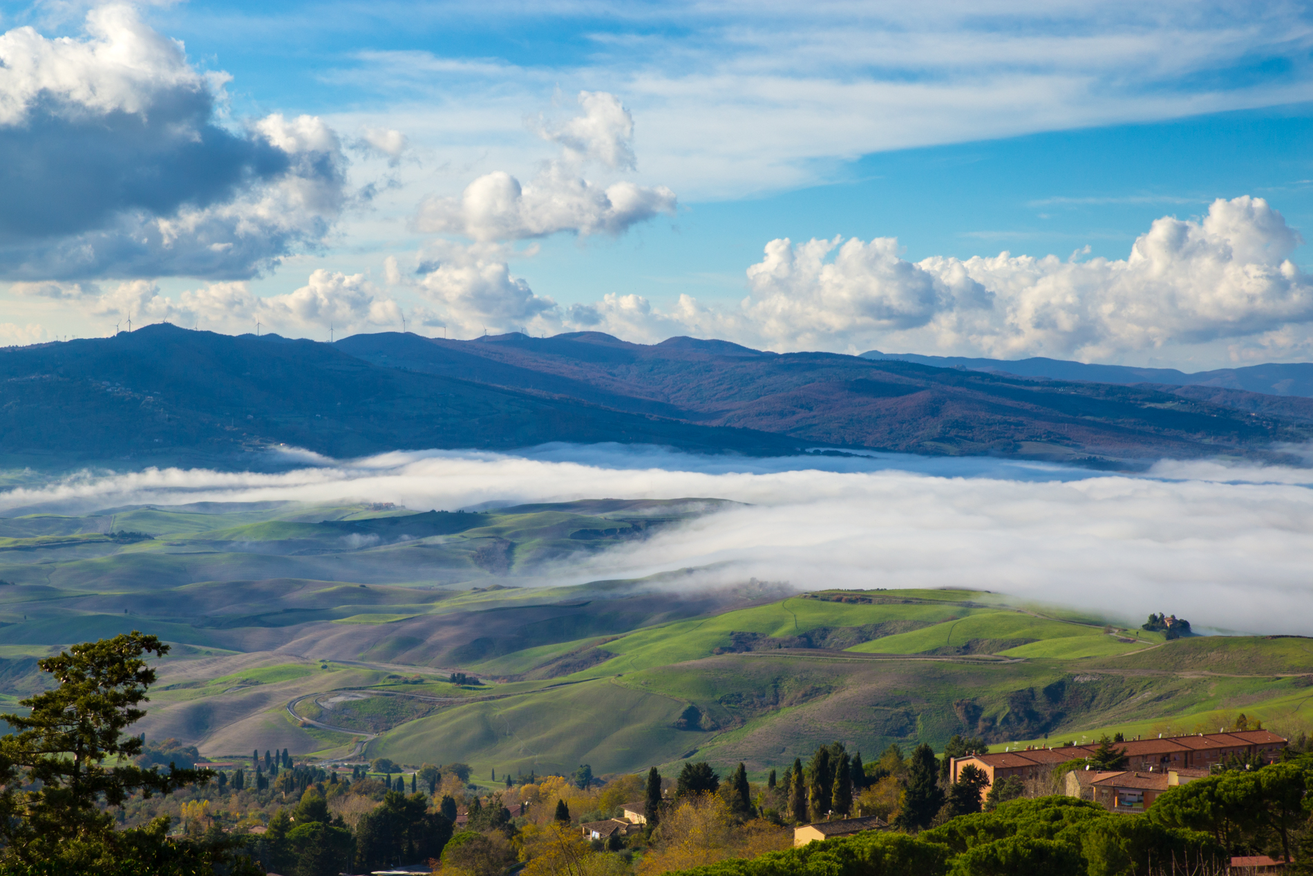 Valley view from the fortress of Volterra