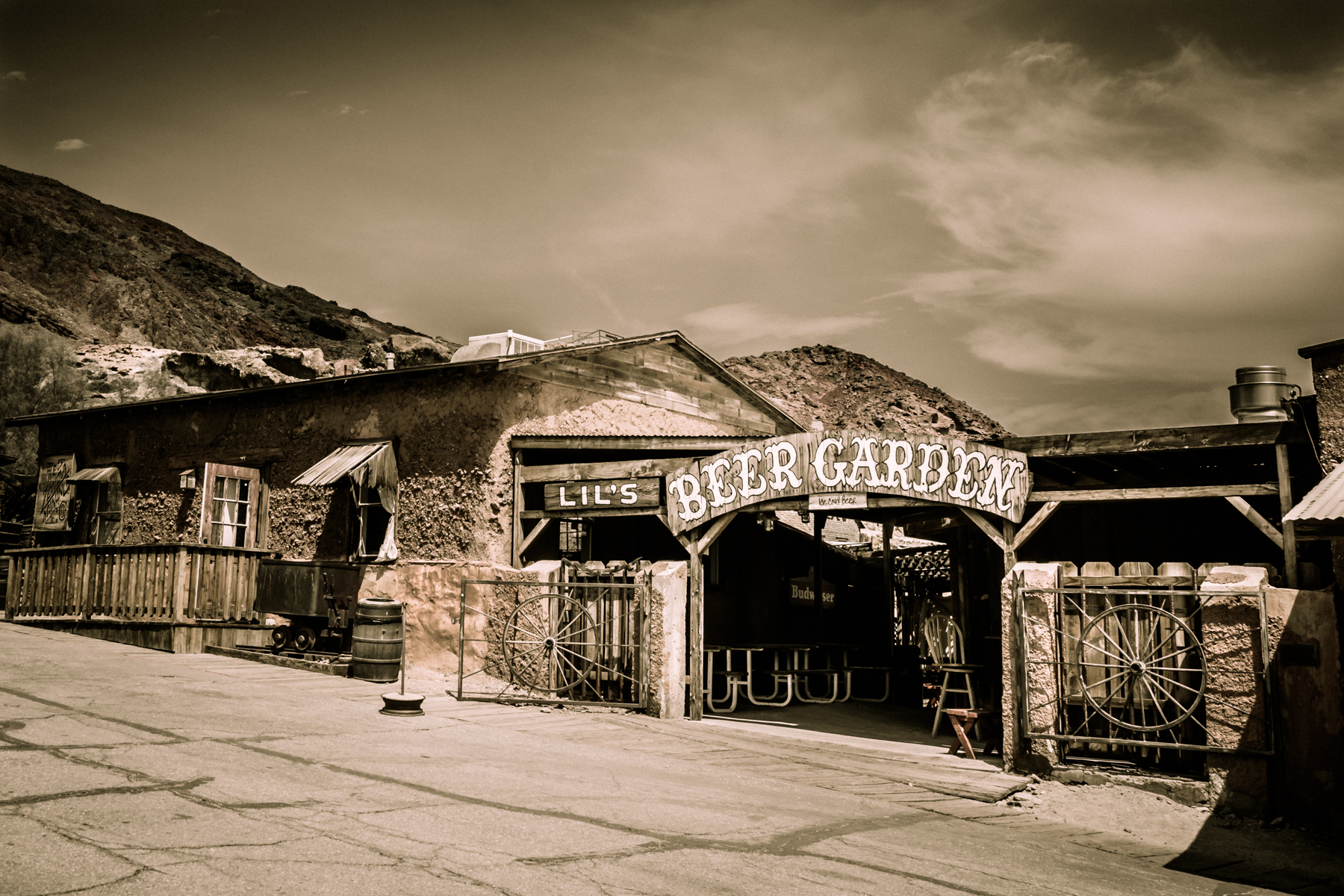 There, in the far West ...