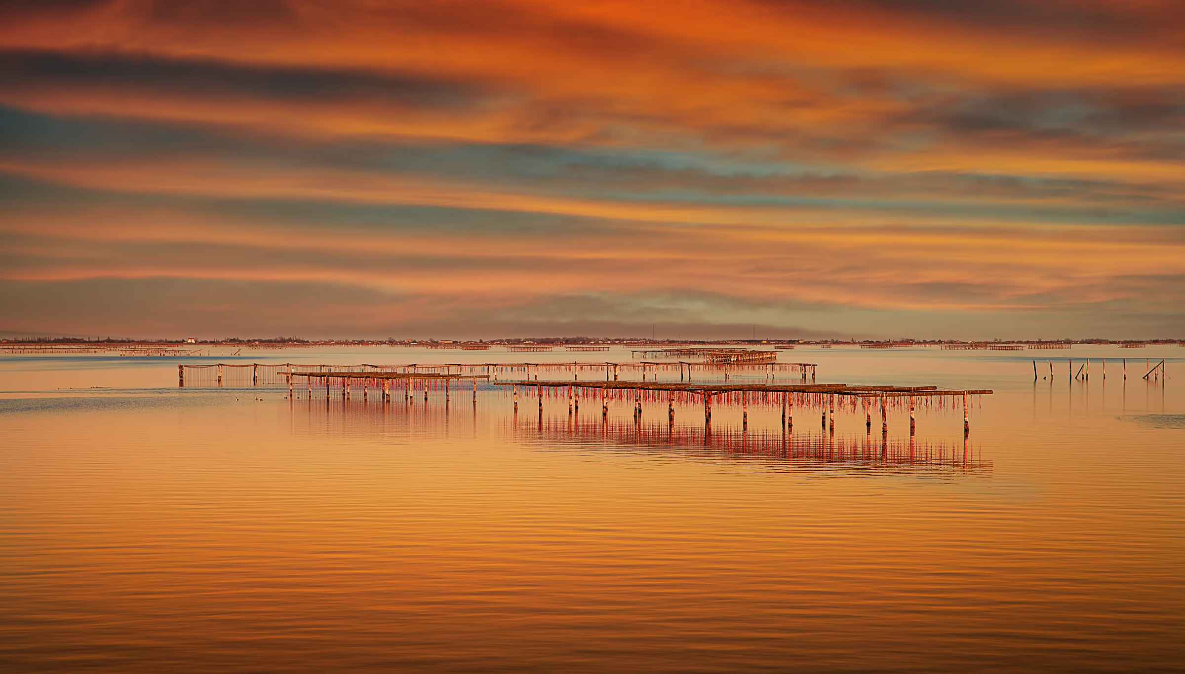 Sunset in Sacca degli Scardovari