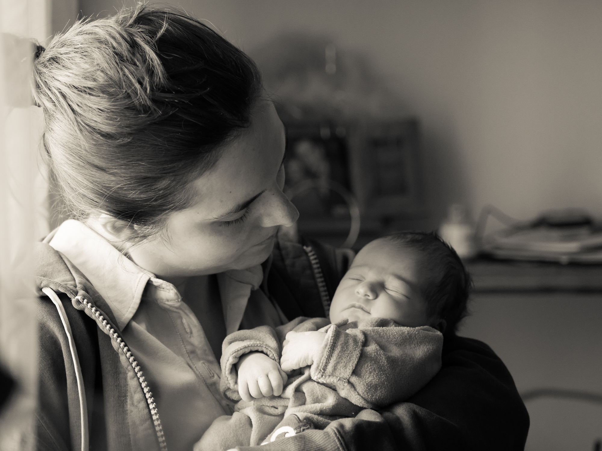 Tra le braccia della mamma