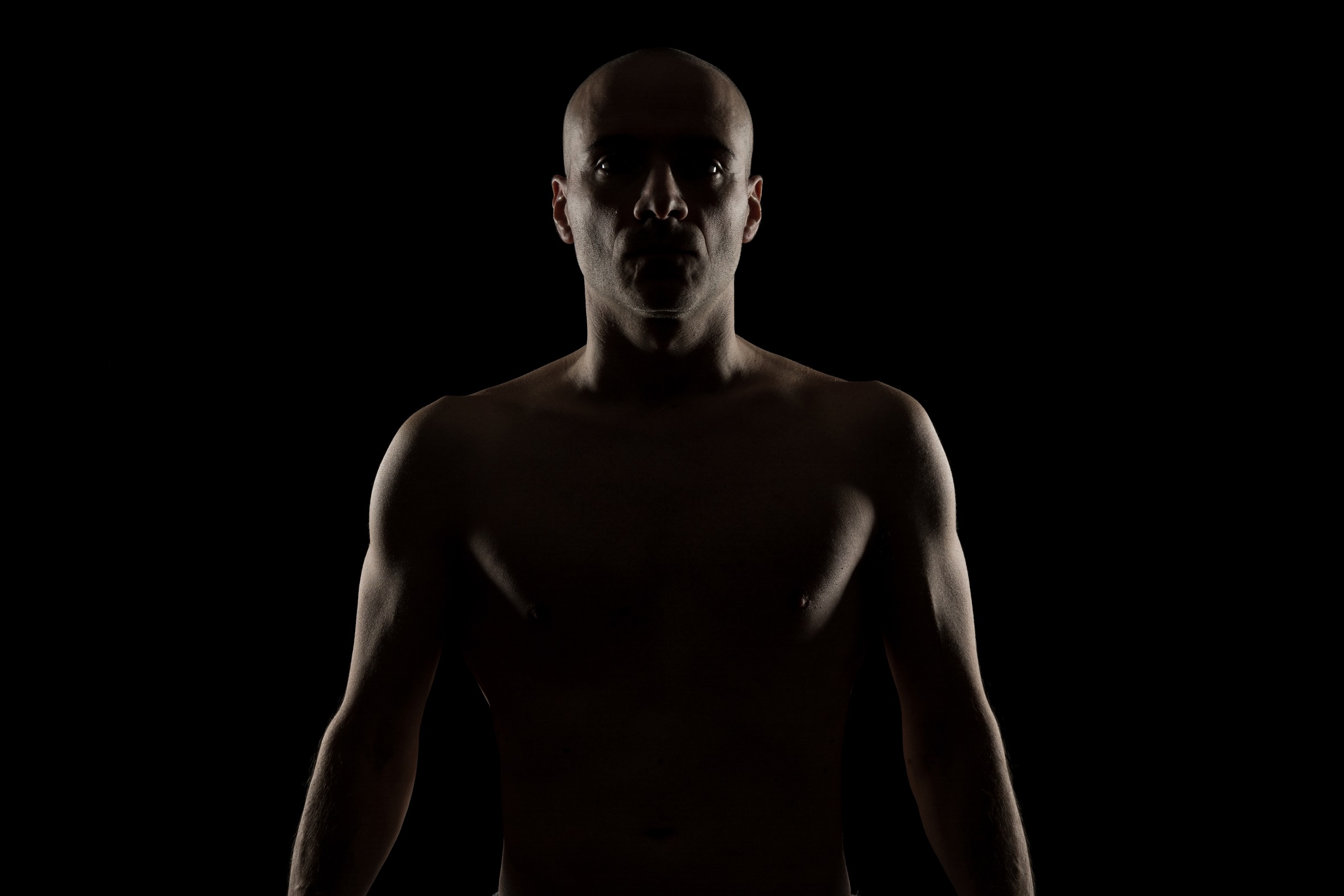 Self portrait in low key