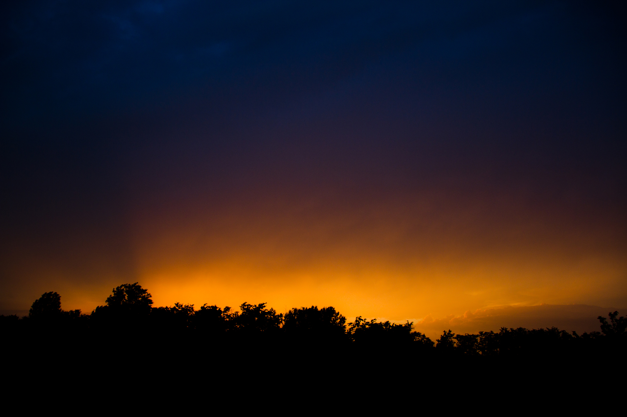 Tramonto, raggi bassi