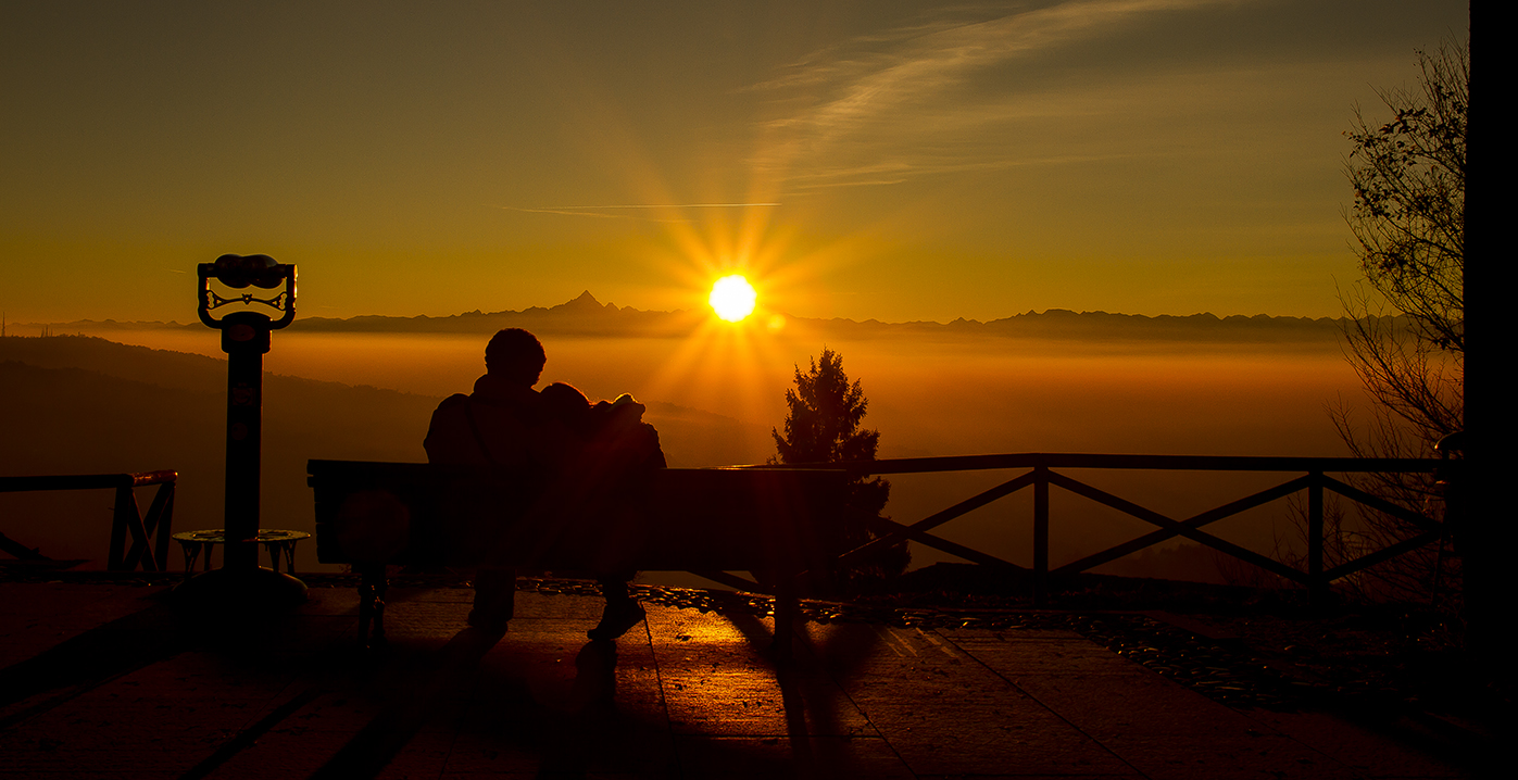 A tender embrace warmed to the last rays of sun.