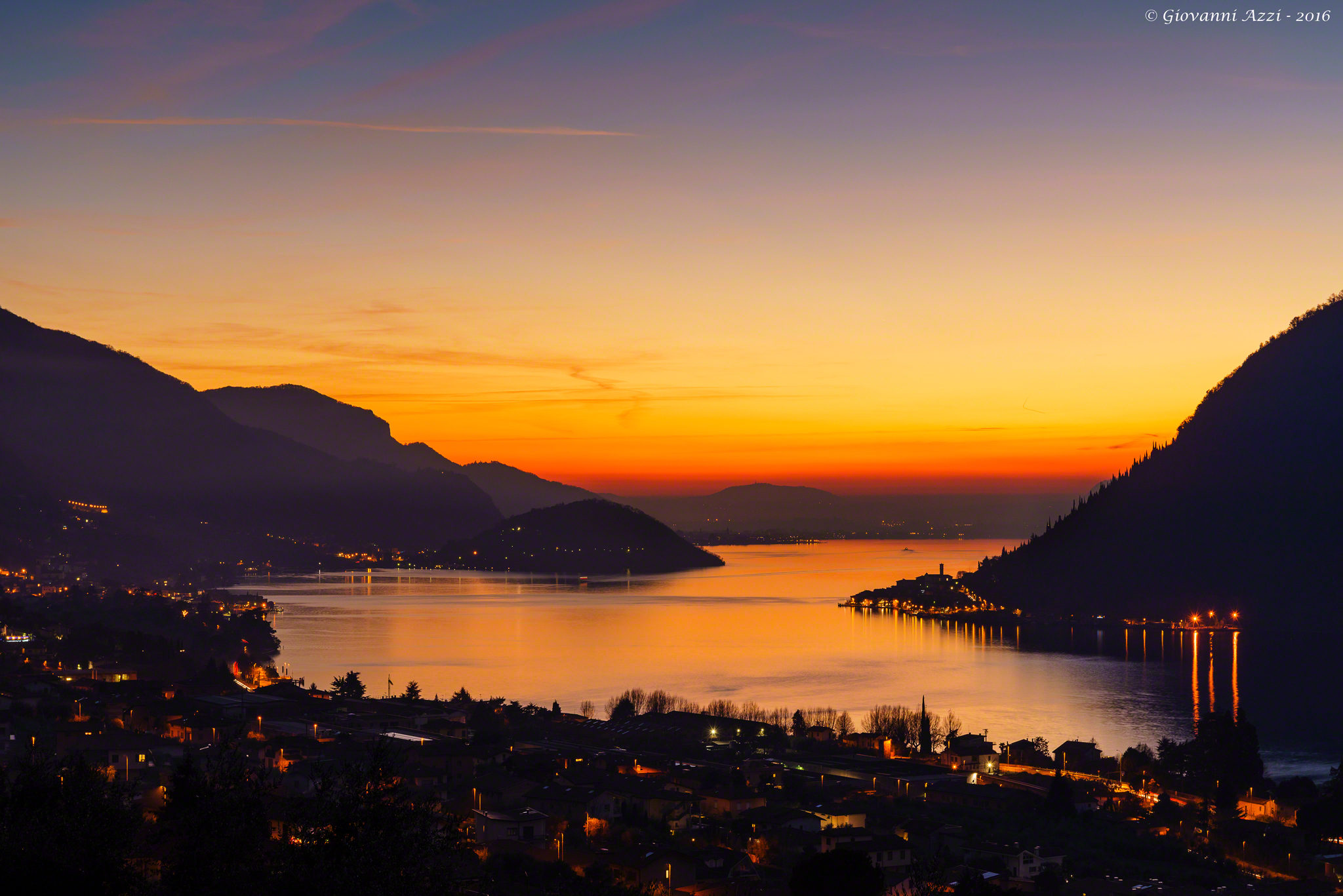 Immaculate sunset seen from Sale Marasino