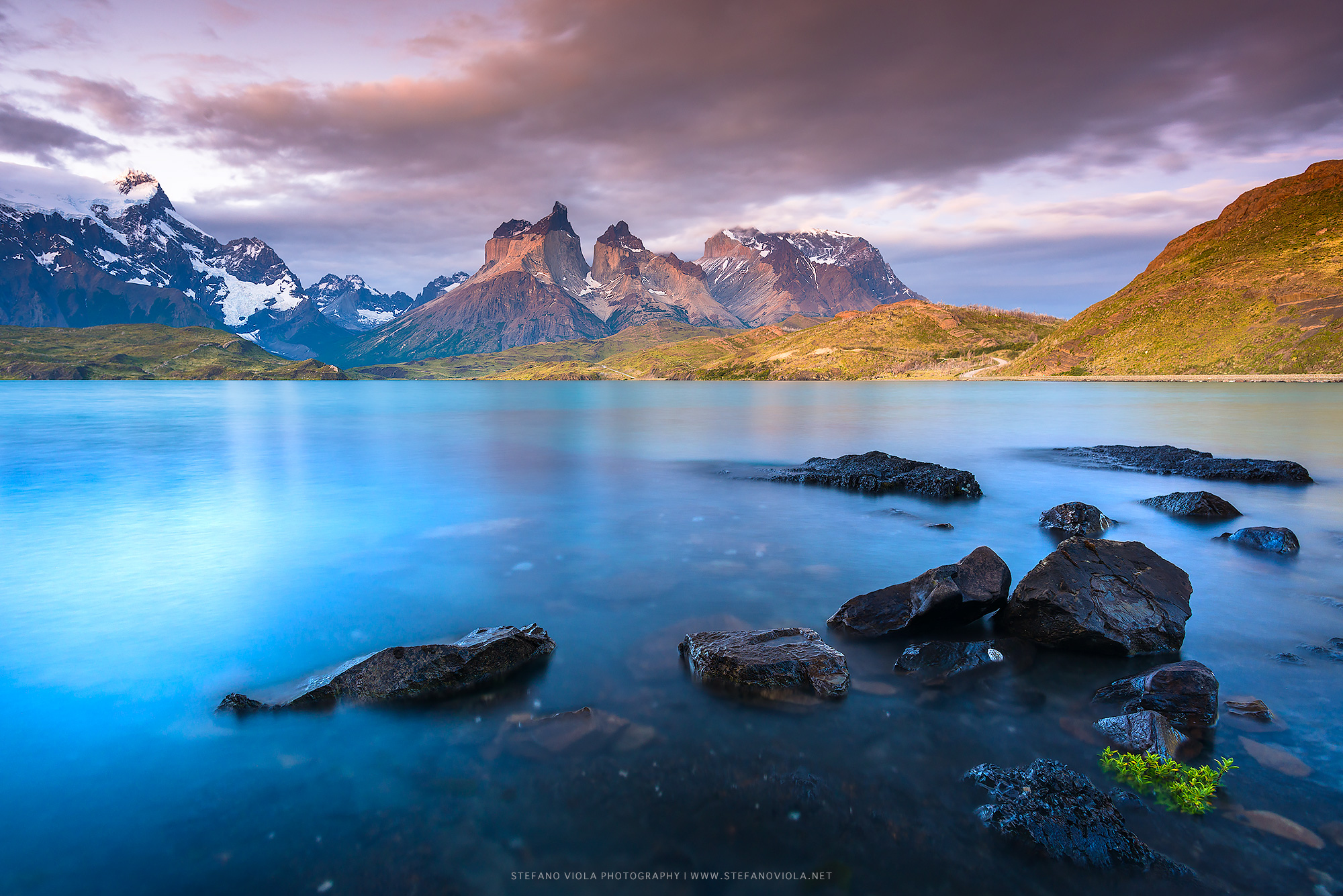 Tramonto sul Lago Pehoé