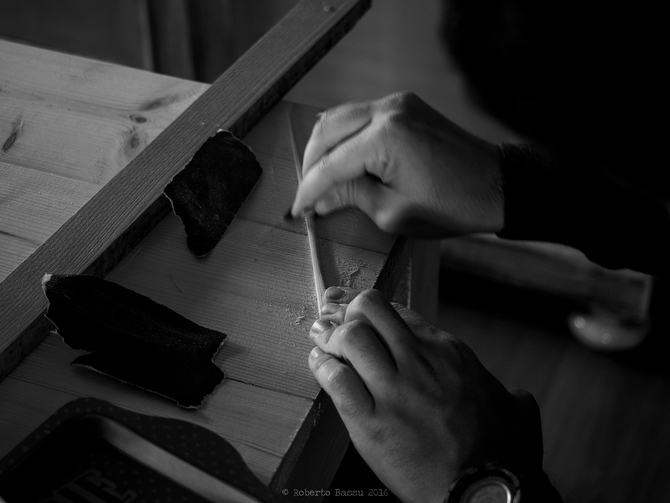 Young craftsman at work