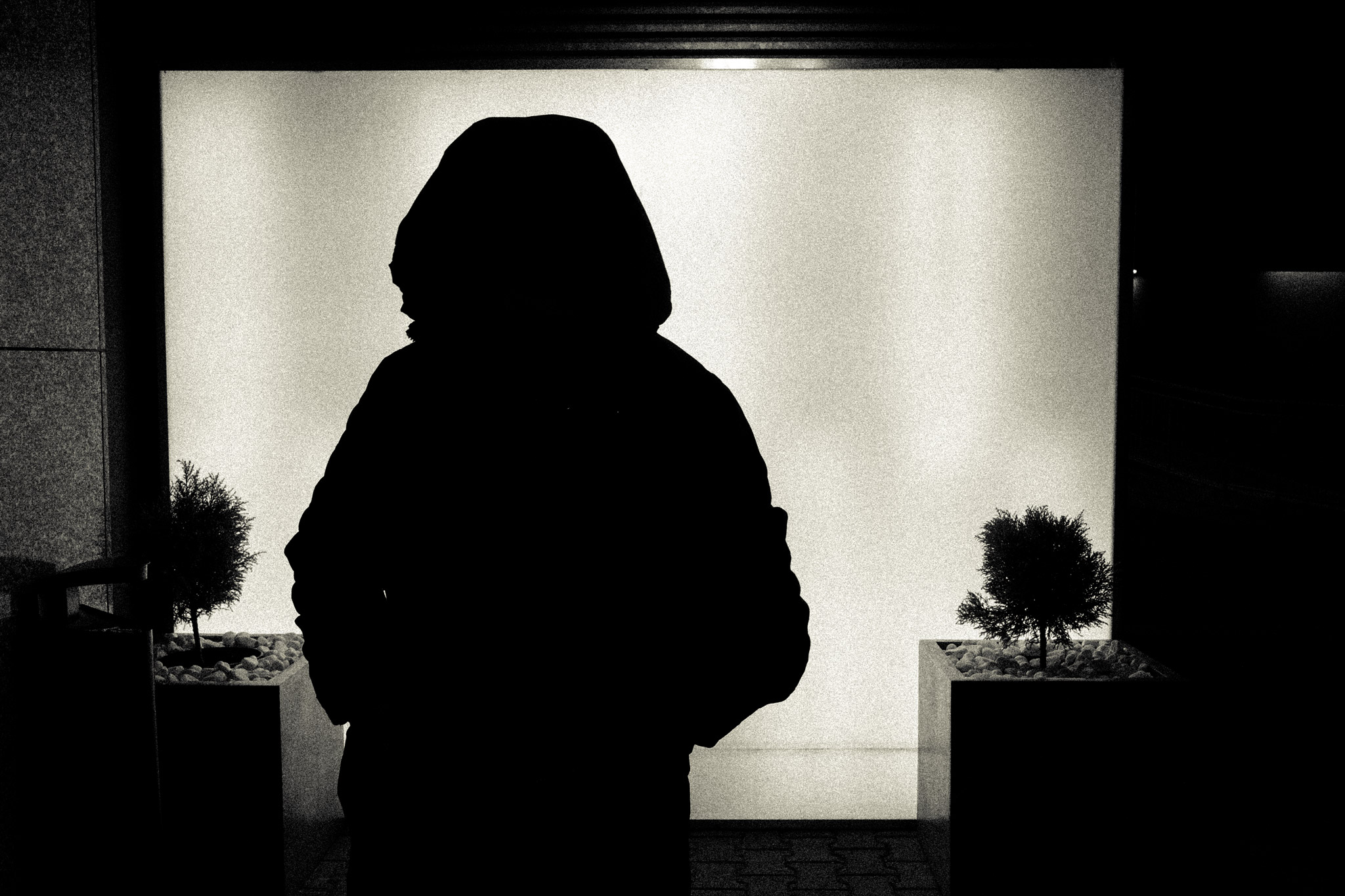 A Man In The Dark In The Picture Frame