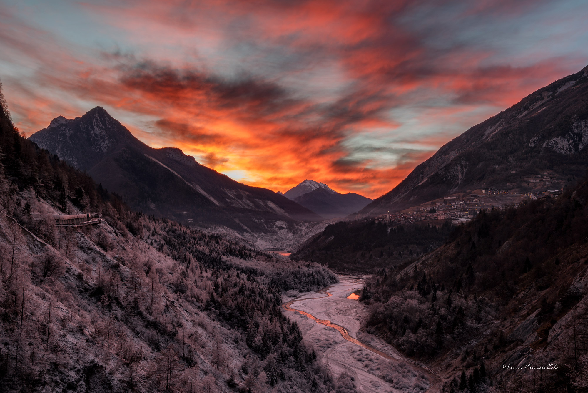 Tramonto in Val Vajont