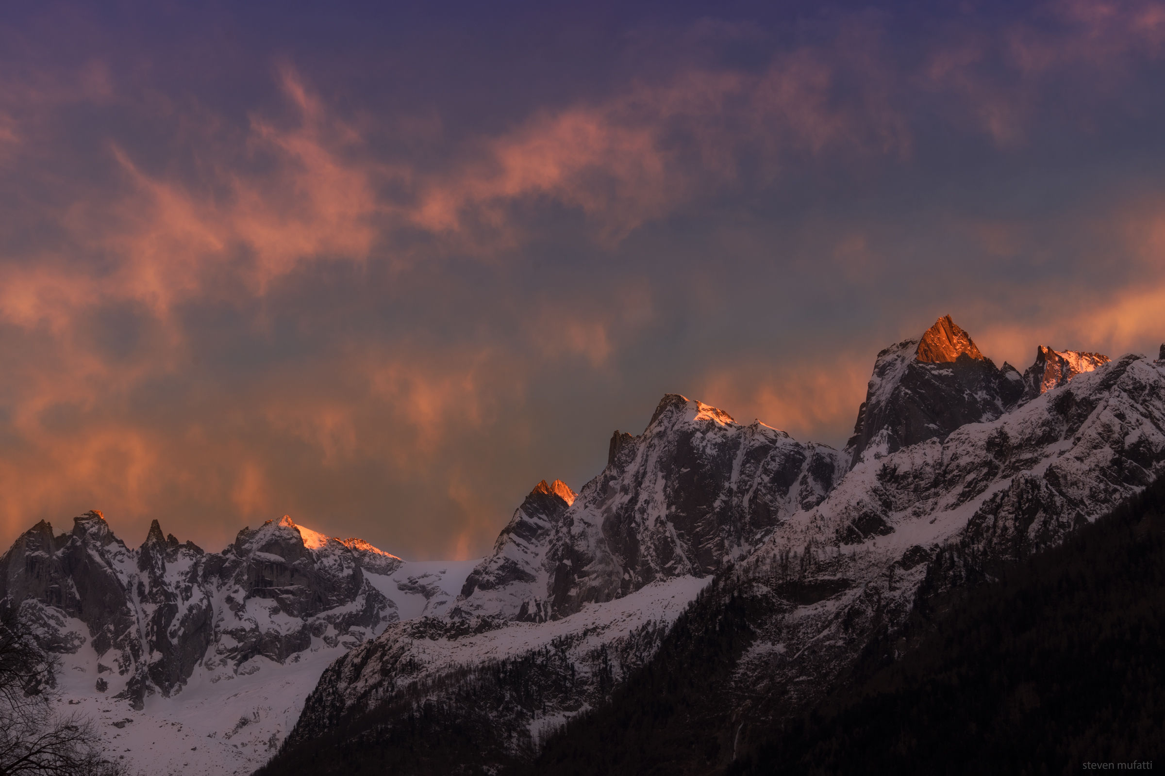 Ultimi colori sul cielo delle Sciore