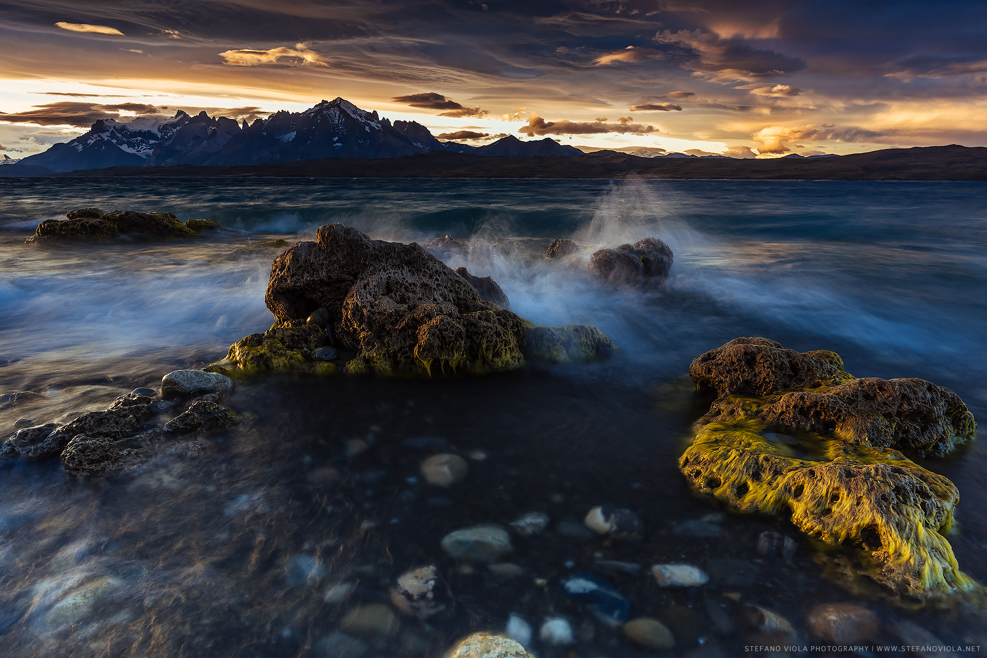 Sunset on Lake Sarmiento