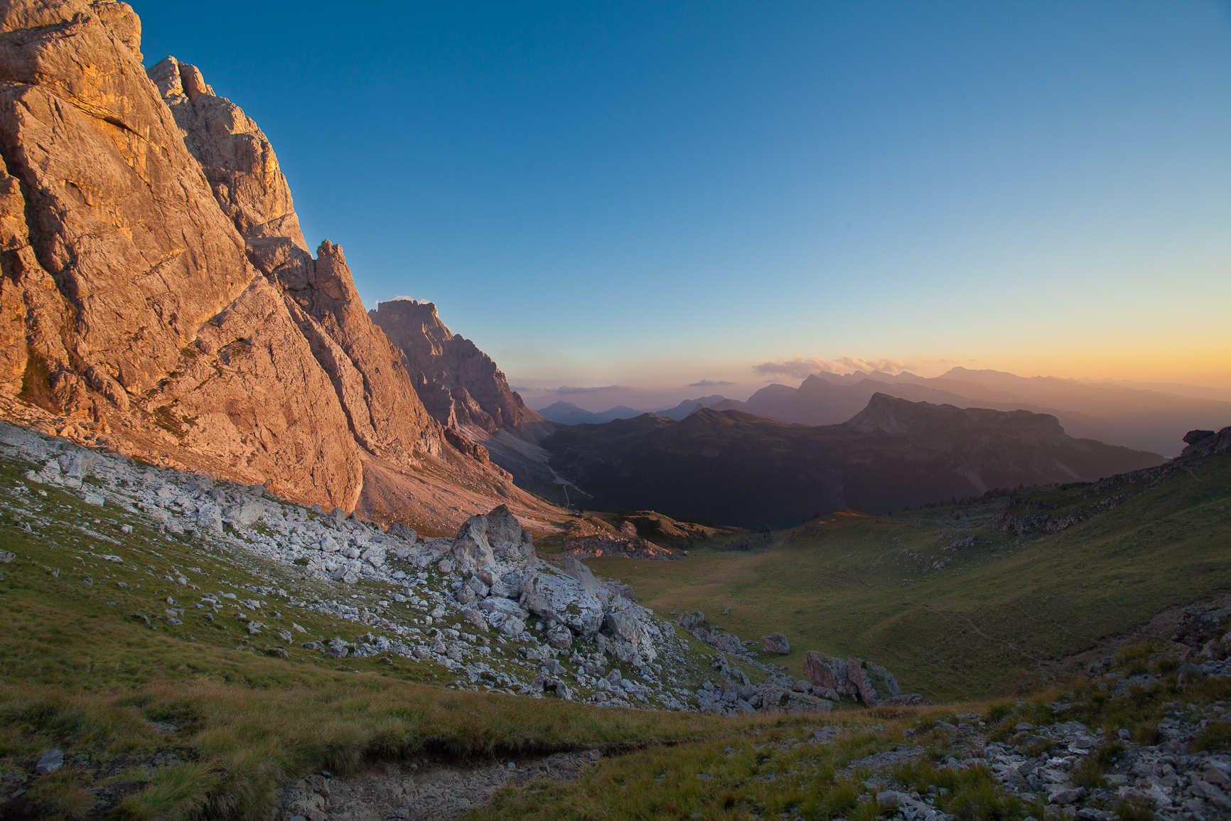 Enrosadira al tramonto